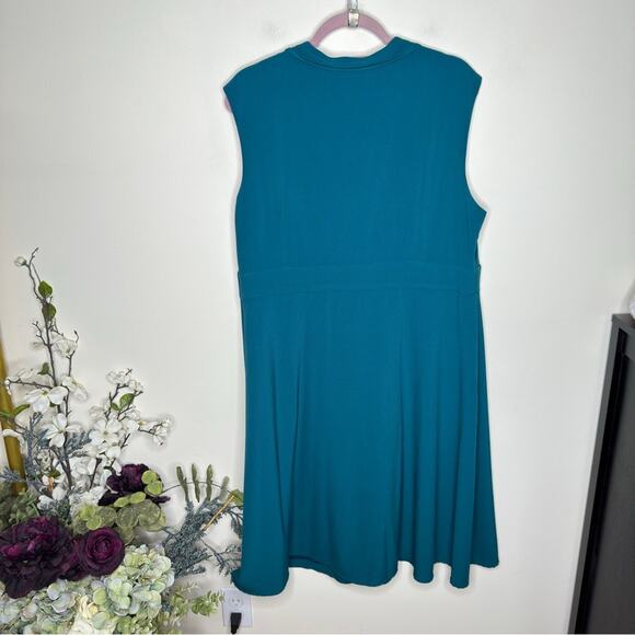 MODCLOTH Teal Ruffle Front Dress {U10} - Picture 3 of 5